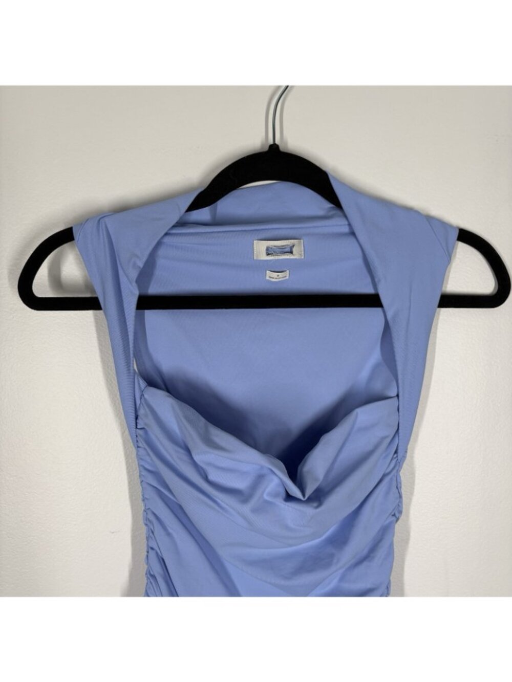 Aritzia Women S Blue Ruched Square Neck Original Contour Flourish Top NWOT - Picture 4 of 8